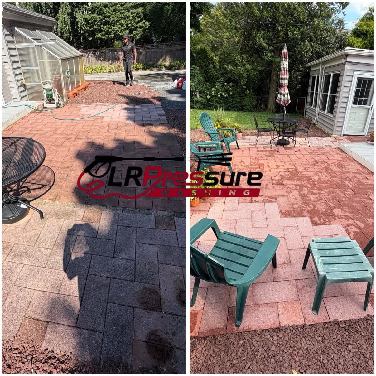 Paver Patio Pressure Washing Brings Back True Color